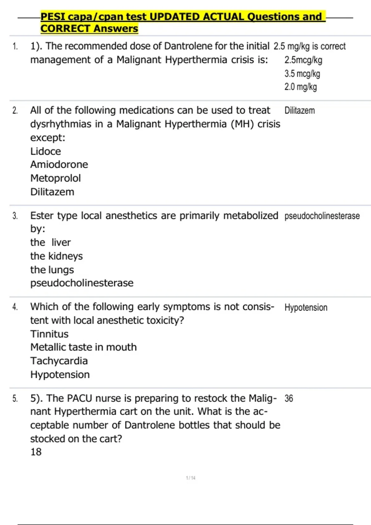 PESI capa/cpan test UPDATED ACTUAL Questions and CORRECT Answers - Cpan ...