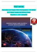 TEST BANK  Operations and Supply Chain Management&comma; 17th Edition  by F&period; Robert Jacobs and Richard Chase Chapters 1 - 22 &vert; Complete
