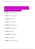 Medical Abbreviations Exam Questions and  Answers&vert;100&percnt; Correct&vert; Latest Update with  complete solutions &lpar;Grade A&plus;&rpar; 