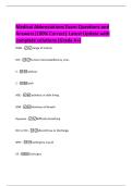 Medical Abbreviations Exam Questions and  Answers&vert;100&percnt; Correct&vert; Latest Update with  complete solutions &lpar;Grade A&plus;&rpar; 
