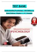 TEST BANK  Understanding Psychology&comma; 15th Edition By  Robert Feldman&comma; Chapters 1 - 17 &vert; Complete
