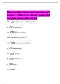 Medical Abbreviations Exam Questions and  Answers&vert;100&percnt; Correct&vert; Latest Update with  complete solutions &lpar;Grade A&plus;&rpar; 