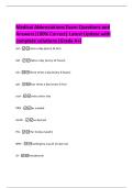 Medical Abbreviations Exam Questions and  Answers&vert;100&percnt; Correct&vert; Latest Update with  complete solutions &lpar;Grade A&plus;&rpar; 