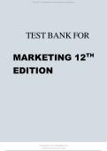 Marketing&comma; 12th Edition &ndash; Test Bank &lpar;Complete Exam Material&rpar;
