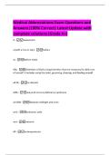 Medical Abbreviations Exam Questions and  Answers&vert;100&percnt; Correct&vert; Latest Update with  complete solutions &lpar;Grade A&plus;&rpar; 