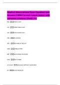 Medical Abbreviations Exam Questions and  Answers&vert;100&percnt; Correct&vert; Latest Update with  complete solutions &lpar;Grade A&plus;&rpar; 