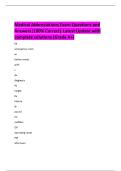 Medical Abbreviations Exam Questions and  Answers&vert;100&percnt; Correct&vert; Latest Update with  complete solutions &lpar;Grade A&plus;&rpar;