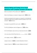 Medical billing and Coding Terms Exam  Questions with complete solutions &lpar;Grade A&plus;&rpar; 