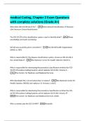 medical Coding&comma; Chapter 2 Exam Questions  with complete solutions &lpar;Grade A&plus;&rpar; 