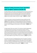 Medical Coding Scenarios Exam Questions  with complete solutions &lpar;Grade A&plus;&rpar; 