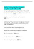 Medical Coding Exam Questions with  complete solutions &lpar;Grade A&plus;&rpar; 