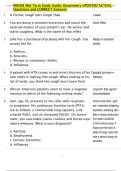 MN568 Mid Term Study Guide&colon; Respiratory UPDATED ACTUAL  Questions and CORRECT Answers 