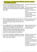 NUR 315 Ch&period; 30&colon; Medications UPDATED ACTUAL Questions  and CORRECT Answers