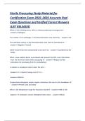 Sterile Processing Study Material for Certification Exam 2025-2026 
