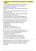 NURS 315 Exam 3 UPDATED ACTUAL Questions and CORRECT  Answers