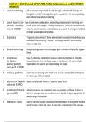 NUR 315 Ch&period;10 Vocab UPDATED ACTUAL Questions and CORRECT  Answers 