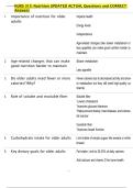 NURS 315&colon; Nutrition UPDATED ACTUAL Questions and CORRECT  Answers 