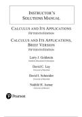 solutions manual&comma; summaries&colon; Calculus & Its Applications&comma; Brief Version - Goldstein - &lpar;2025-2026 update&rpar;