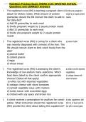Nutrition Practice Exam &lpar;NURS-315&rpar; UPDATED ACTUAL  Questions and CORRECT Answers 