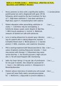 NURS 615 PHARM EXAM 3 &ndash; MARYVILLE  UPDATED ACTUAL  Questions and CORRECT Answers