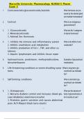 Maryville University Pharmacology NURS615 Pharm  Exam 3 