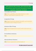 AP Calculus BC Exam&comma; AP Calculus BC  Questions and Correct Answers&sol; Latest  Update &sol; Already Graded 