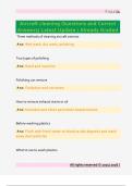 Aircraft cleaning Questions and Correct  Answers&sol; Latest Update &sol; Already Graded
