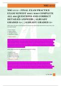 NSG 2113 - FINAL EXAM PRACTICE  EXAM NEWEST 2025&sol;2026 COMPLETE  ALL 200 QUESTIONS AND CORRECT  DETAILED ANSWERS &vert;ALREADY  GRADED A&plus;&vert;&vert;ALREADY GRADED A&plus; 