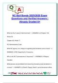 NC Bail Bonds Exam &lpar;2025&sol;2026&rpar; &ndash; 100&plus; Practice Questions with Verified Answers &vert; Law & Criminal Justice Topics &vert; University of North Carolina
