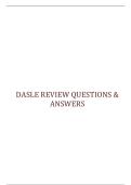 DASLE REVIEW QUESTIONS & ANSWERS