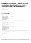 NCCER Electrical module 3 &lpar;intro to electrical circuits&rpar; Exam Questions & Answers &vert; Latest Already Graded A&plus; UPDATE 2025&vert;2026&excl;&excl;