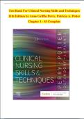 Test Bank For Clinical Nursing Skills and Techniques 11th Edition &ndash; Complete Chapter 1-43 Q&A &vert; Latest 2025 Version&excl;&excl;