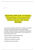   PEDIATRIC PROCTOR&comma; ATI Pediatrics 