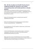 PSI - NY Life&comma; Accident and Health Practice Exam &vert; COMPLETE EXAM SET &lpar;questions and verified answers&rpar;frequently most tested questions &vert; already passed&excl;&excl;