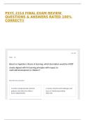 PSYC 2314 FINAL EXAM REVIEW QUESTIONS & ANSWERS RATED 100&percnt; CORRECT&excl;&excl;