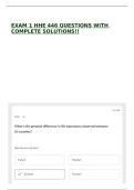 EXAM 1 HHE 446 QUESTIONS WITH COMPLETE SOLUTIONS&excl;&excl;