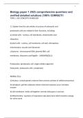 Biology paper 1 2025 comprehensive questions and verified detailed solutions &vert;100&percnt; CORRECT&excl;&excl;