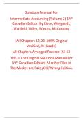 Solutions Manual Intermediate Accounting &lpar;Volume 2&rpar; 14th Canadian Edition By Kieso&comma; Weygandt&comma; Warfield&comma; Wiley&comma; Wiecek&comma; McConomy