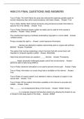 HIIM 215 FINAL QUESTIONS AND ANSWERS