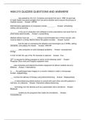 HIIM 215 QUIZZES QUESTIONS AND ANSWERS