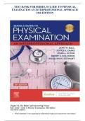 TEST BANK FOR SEIDEL'S GUIDE TO PHYSICAL EXAMINATION AN INTERPROFESSIONAL APPROACH 10th EDITION