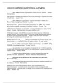 HIIM 215 MIDTERM QUESTIONS & ANSWERS