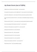 Ap Exam Score &lpar;out of 100&percnt;&rpar; Verified Correct Answers Guaranteed Solutions&period;