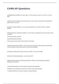 CARN AP Questions With 100&percnt; Verified Guaranteed Answers&vert; Graded A&plus;&period;