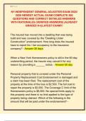 NY INDEPENDENT GENERAL ADJUSTER EXAM 2025&sol;  2026 NEWEST ACTUAL EXAM COMPLETE 500  QUESTIONS AND CORRECT DETAILED ANSWERS  WITH RATIONALES &lpar;VERIFIED ANSWERS&rpar; &vert;ALREADY  GRADED A&plus;&vert;&vert;LATEST EXAM&excl;&excl;&excl;