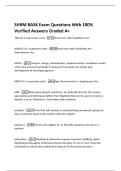 SHRM BASK Exam Questions With 100&percnt;  Verified Answers Graded A&plus; 