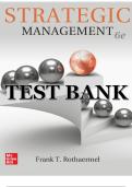 Test Bank Strategic Management 6th Edition Rothaermel Frank ISBN 9781265954574&comma;  Chapters 1 - 12&period;