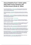 Clinical Modalities Exam 3 &lpar;latest update 2025&sol; 2026&rpar; Practice Questions with Verified Answers &lbrack;Grade A&rsqb;- Wilkes
