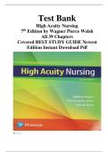 High Acuity Nursing&comma; 7th Edition &ndash; Test Bank &lpar;Wagner&comma; Pierce&comma; Welsh&rpar; &ndash; All 39 Chapters with Answers 2025&sol;2026