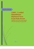 CRRN - Certified Rehabilitation Registered Nurse Exam Study Guide 2025&sol;2026